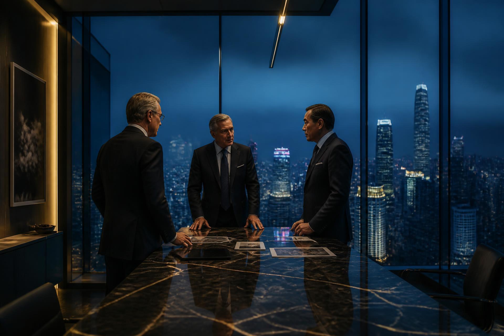 Executives in strategic discussion